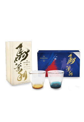 MARTELL Martell Tsugaru Vidro Japanese Handmade Glass Set of 2