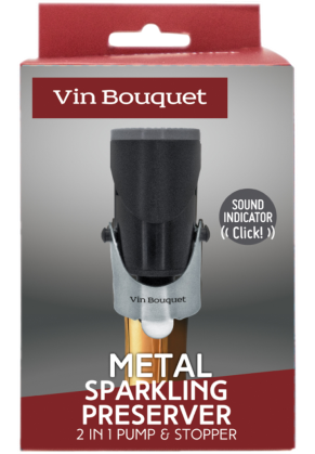 VIN BOUQUET Vin Bouquet 2 In 1 Metal Sparkling Preserver