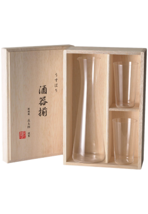 SHOTOKU Shotoku Usuhari Shuki-Zoroe (With Wooden Box)